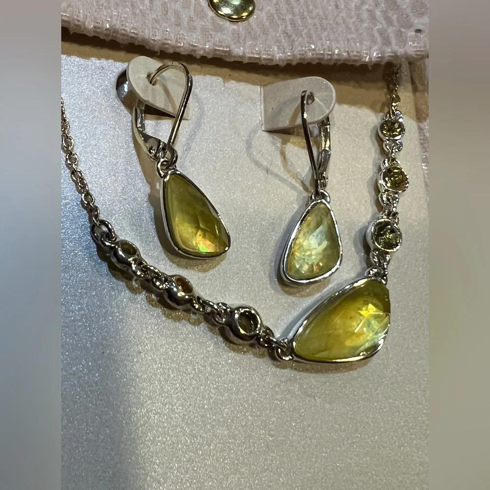 💛 NWT! Anne Klein Faceted Crystal Jewelry Set